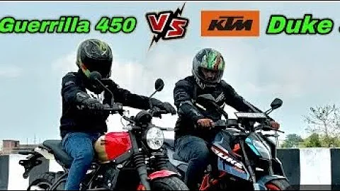 Royal Enfield GUERRILLA 450 vs DUKE 390 Gen 3 DRAG RACE 😍😱