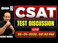 CSAT Test LIVE Discussion | High-Score Strategy for UPSC 2026