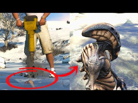 ¿Qué pasa si sacamos el ALIEN del Hielo en GTA 5? - Grand Theft Auto V Easter Egg Mod