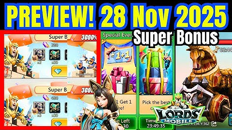 Lords Mobile – Update 28 november 2025: Nieuwe pakketten, evenementen en monsters in aantocht! Su...