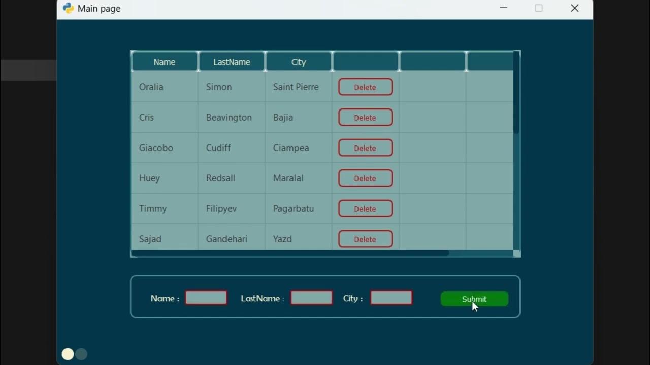 Modern pyqt guis with themes modern python gui qtablewidget youtube