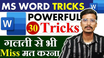 MS Word Powerful 30 Tricks | Magical Secret, Tips & Tricks of Microsoft Word [Hindi]