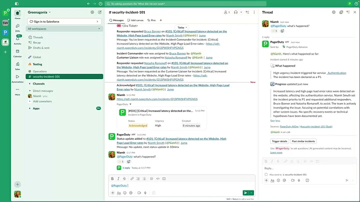 Demo – PagerDuty end-to-end Incident Management in Slack (includes Slack Work Objects)