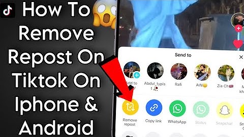 How To Remove/Delete Repost Video On TikTok!