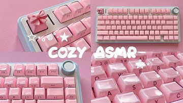 Cozy typing ASMR on the Aula F75 with pink jelly keycaps 💕 No talking, only typing ^^