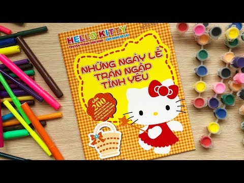 Đồ chơi DÁN HÌNH MÈO HELLO KITTY và kể chuyện ngày lễ của Hello Kitty - Toys for kids (Chim Xinh) | Foci