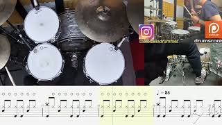 COLDPLAY - YELLOW , Drum Score , Cover , Tab , Tutorial , Notation , Transcription , Chart