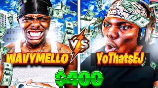 Wavy Mello goes Against YoThatsEJ in $400 Wager... It got HEATED!!! (NBA 2K24)