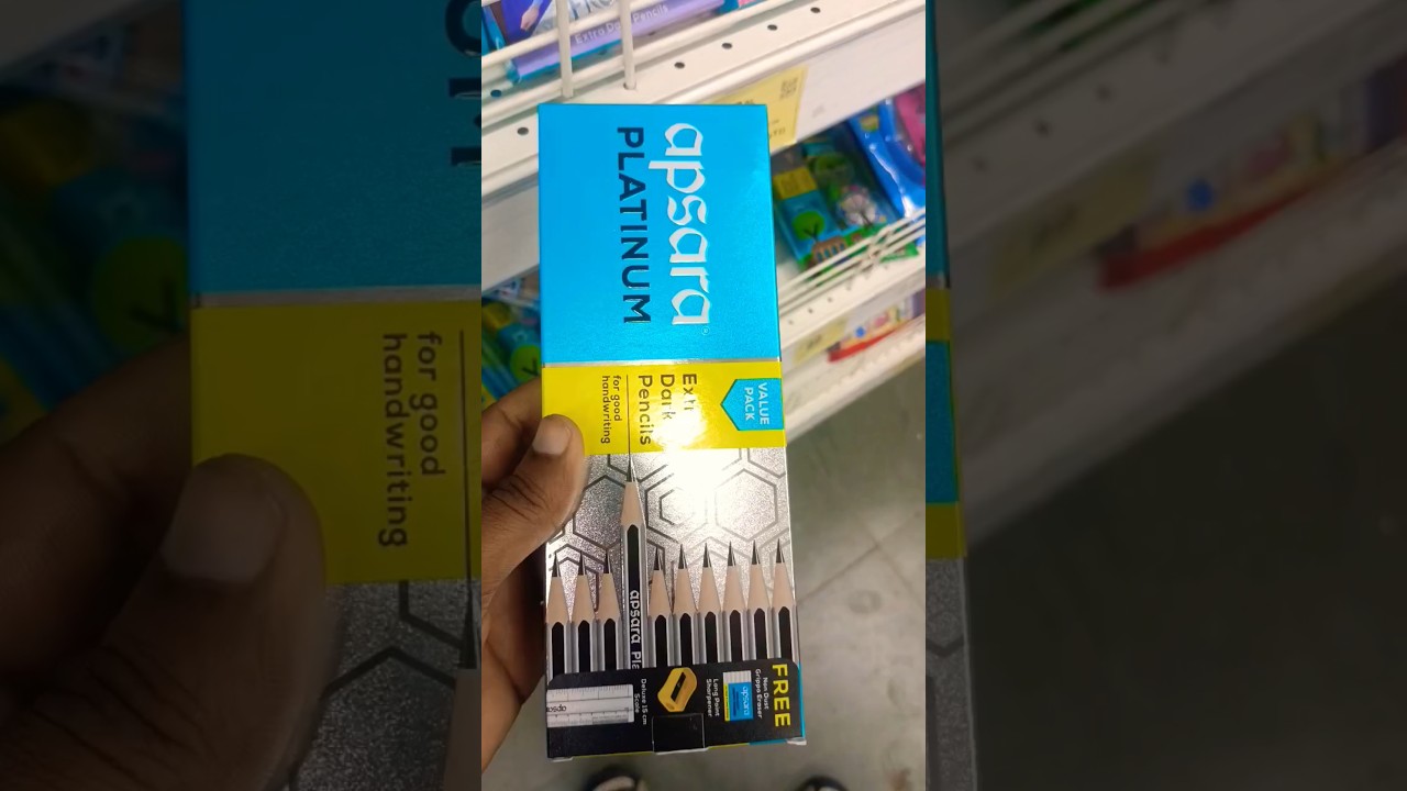 Apsara Platinum Dark 🌑 Pencil ✏️ Pack With Sharpner, Scale, eraser, Pencil 20 | RS 119
