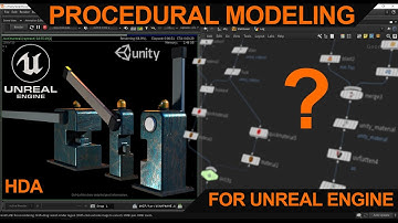 Procedural modeling Houdini | Using hda for unreal engine and Unity 3D