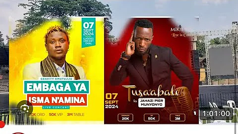 Happening now gravity omutujju concert embaga ya isma namina