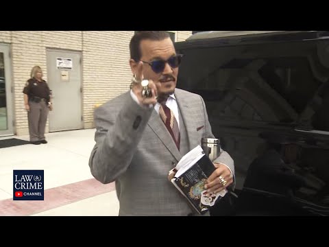 Video Shows Johnny Depp & Amber Heard Leaving Court on Thursday