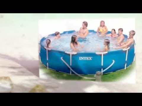 Intex 12-Foot by 30-Inch Metal Frame Pool Set - YouTube