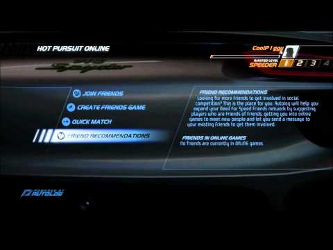 Need For Speed Hot Pursuit : Autolog & UI