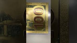 Donald Trump 24K gold plated $100 bill ft. Winslow T Oddfellow