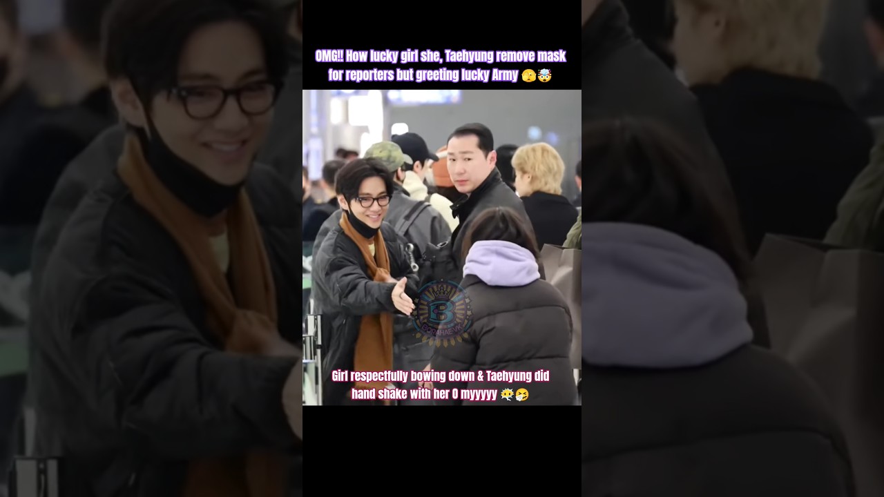 OMG!! Taehyung greet with lucky Army even removed mask 🫣🤧🤯