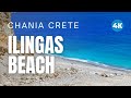 Ilingas beach in chania crete  best beaches in greece travel 4k