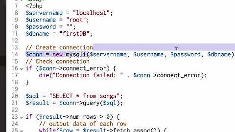 php mysql fetch data codeanywhere