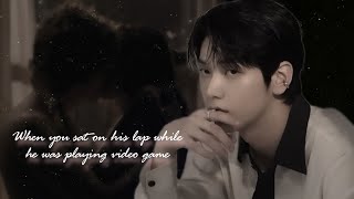 || TXT Soobin fanfiction || When you sat on his lap while he was playing video games [Requested ff]
