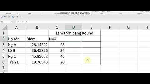 Làm tròn số liệu Excel bằng hàm ROUND