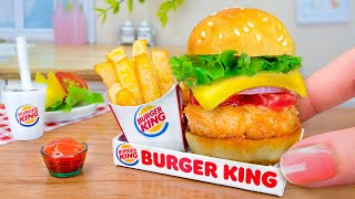 Satisfying Miniature Making Burger King Set in Mini Kitchen 🍔 Mini Yummy Cook Homemade Fast Food