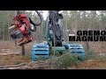 Gremo 1050h et gremo 1050f amincissent un bog avec les pistes magnum