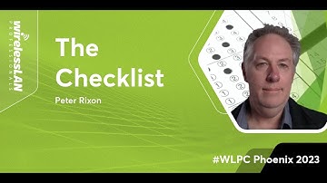 The Checklist | Peter Rixon | WLPC Phoenix 2023