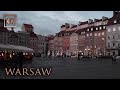 Moody Autumn Walk in Warsaw Old Town &amp; Nowy Świat after the Rain - Warsaw Poland - 4K City Walk
