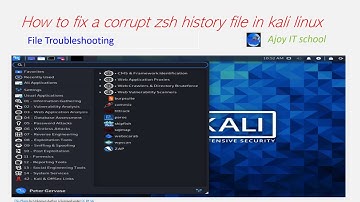 How to Fix a Corrupt zsh History File in Kali Linux || Ethical hacking | Ajoy IT school