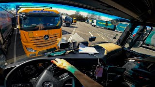 POV Truck Driving MERCEDES ACTROS in GERMANY #trucks #truck #driver #pov #hgv