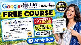 Google + IIM Free AI Course with Certificate 🔥September 2026 | Learn Digital Marketing | Apply Now