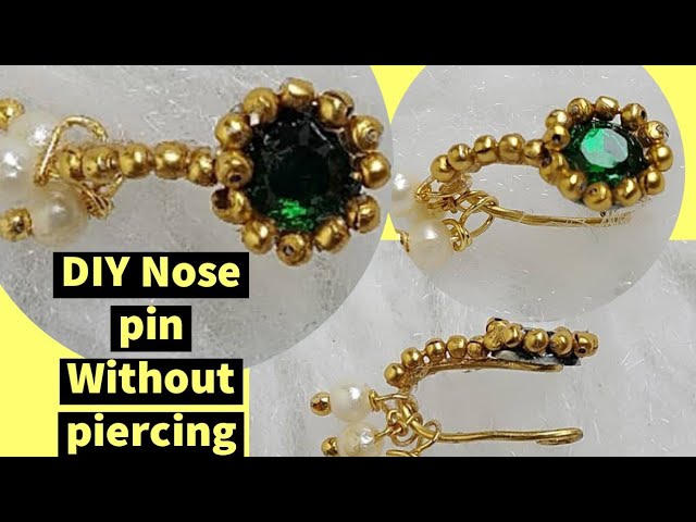 Buy Jewelopia Maharashtrian Nose ring Traditional Big Size without piercing  Clip On Nose Ring Pearl Gold Plated Nath For Women Girls Online at Best  Prices in India - JioMart.