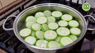 Zucchini masterpiece! Just boiled, sliced and mixed everything together!