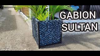 Proses membuat GABION batu alam