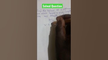 Solved question on volume of a cuboid.#Cuboid #SolidFigures #ShortsFeed #Shorts #TrendingQuestion