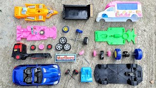Attaching Detach Parts Of Toys After Collecting Them | Fast Food Car, Formula Racing Car, Dump Truck