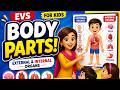 Body Parts for Kids | Learn External &amp; Internal Organs Easily