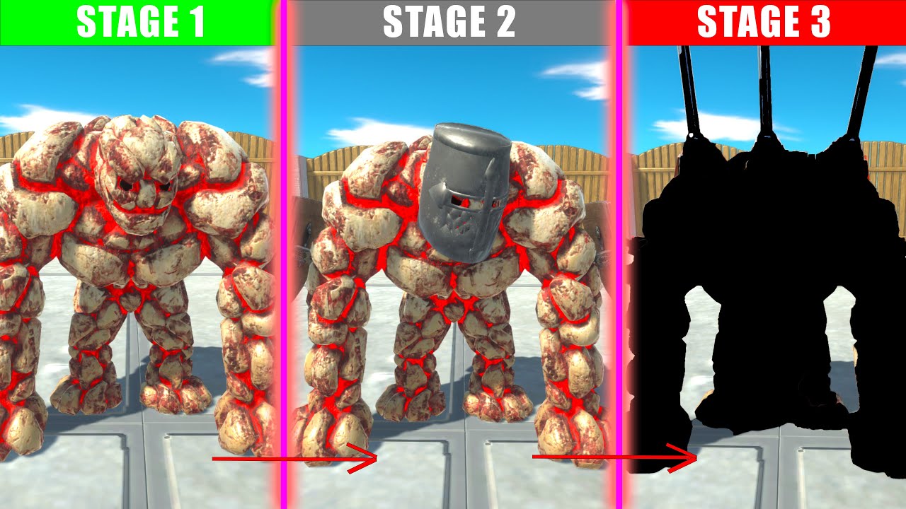 EVOLUTION OF LAVA GOLEM - Animal Revolt Battle Simulator ARBS