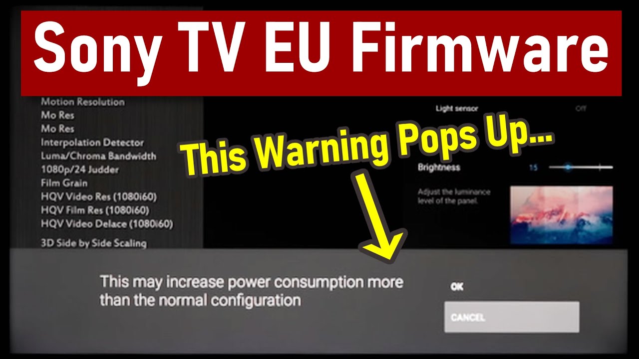 should i update sony tv firmware