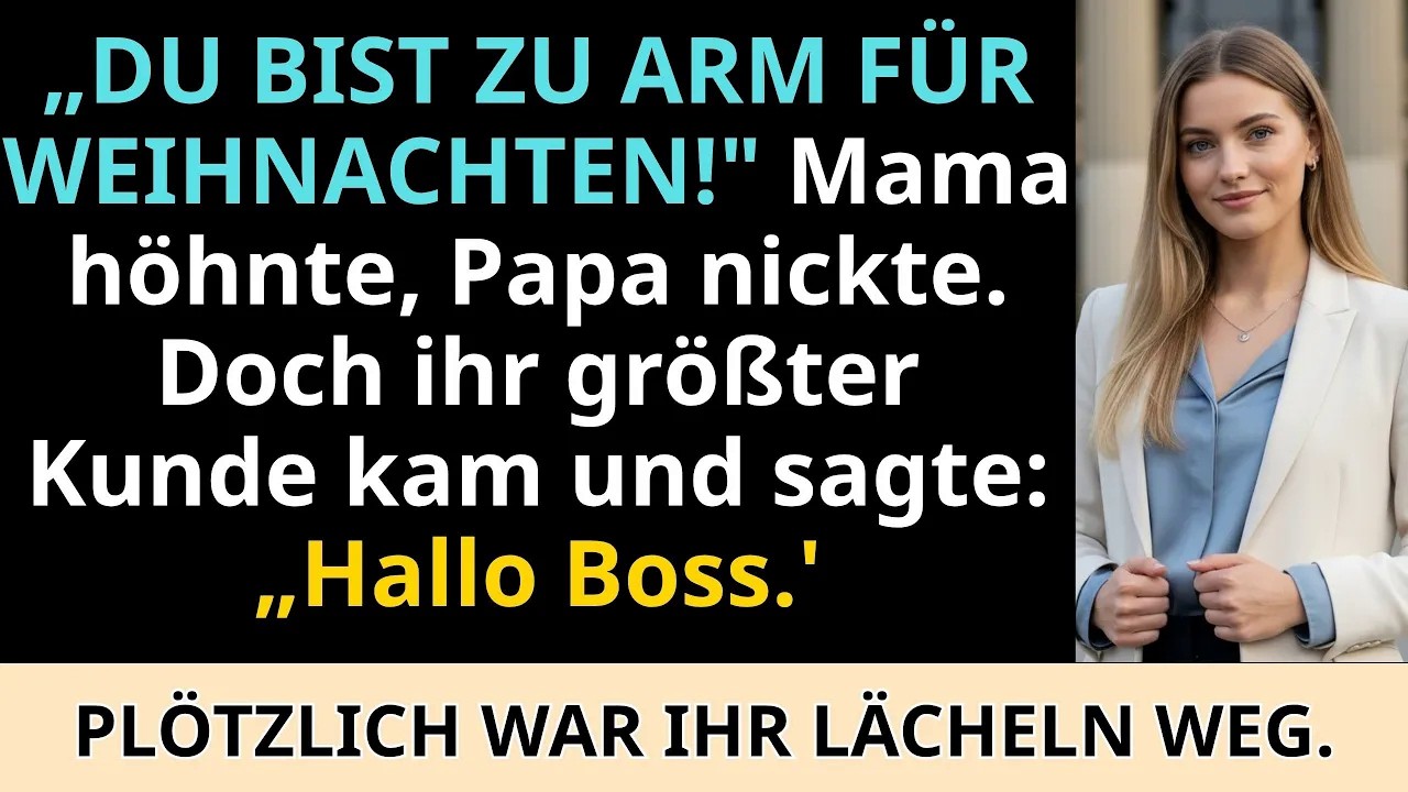 Meine Eltern sagten, ich sei an Weihnachten unerwünscht – dann kam ihr Millionen-Kunde herein.
