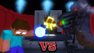 Herobrine VS Wither Skeleton Evil King Attack  - Minecraft Animation