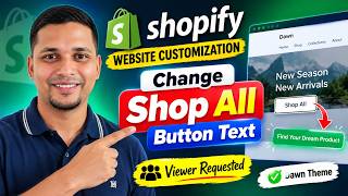 How to Change Shop All Button Text in Shopify Dawn Theme ✅ Shopify Website | Viewer Requested