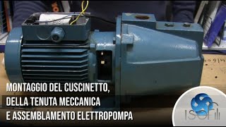 Montaggio del cuscinetto, della tenuta meccanica e assemblamento elettropompa