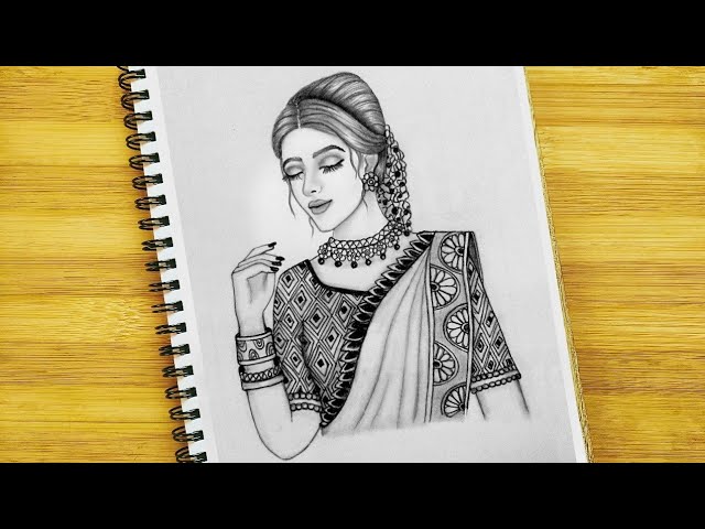 Discover 203+ bengali saree sketch