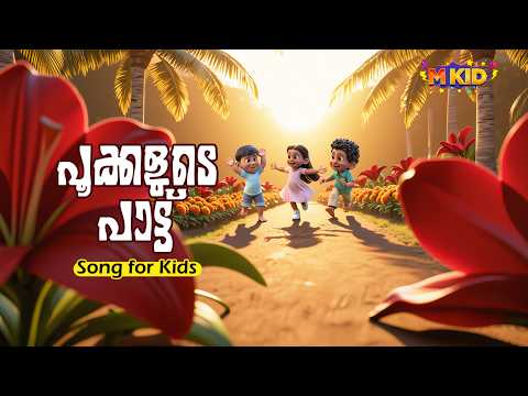 പൂക്കളുടെ പാട്ട് | MKid | Song for Kids | Malayalam Nursery Song | Malayalam Kids Song