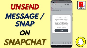 How to Unsend a Snap / Chat Message on Snapchat