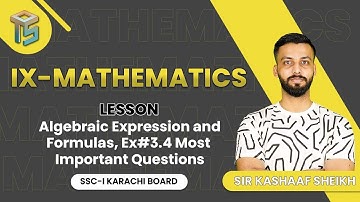 Algebraic Expression and formulas, Ex 3.4 Most important questions |9 class| Sindh Board @otsedtech​