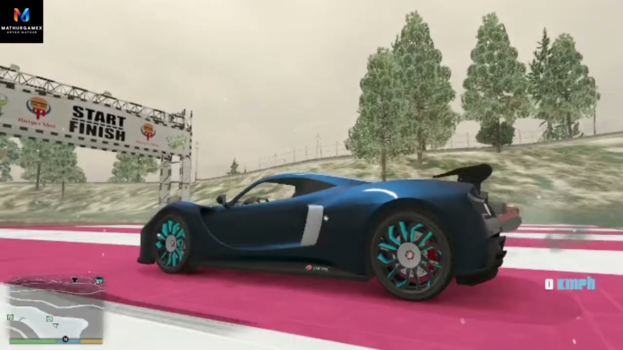 sports Cars Vs High Speed Jumping Water road Test GTA 5 | MATHURGAMERX