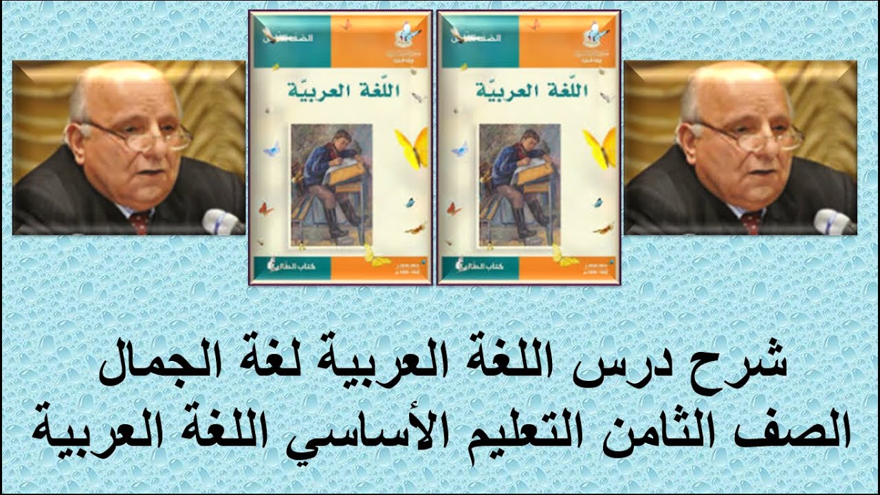 قناة لقمان التعليمية شرح درس اللغة العربية لغة الجمال الصف الثامن التعليم الأساسي اللغة العربية