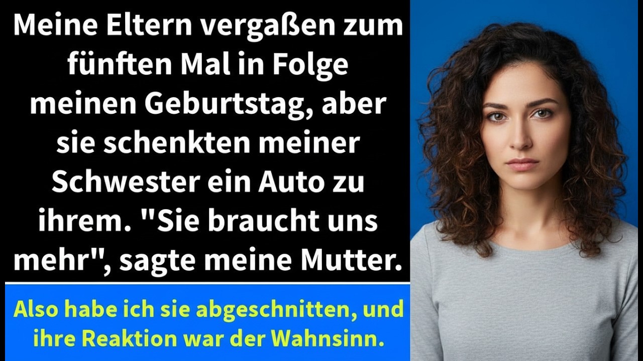 Meine Eltern vergaßen zum fünften Mal in Folge meinen Geburtstag, aber sie schenkten meiner